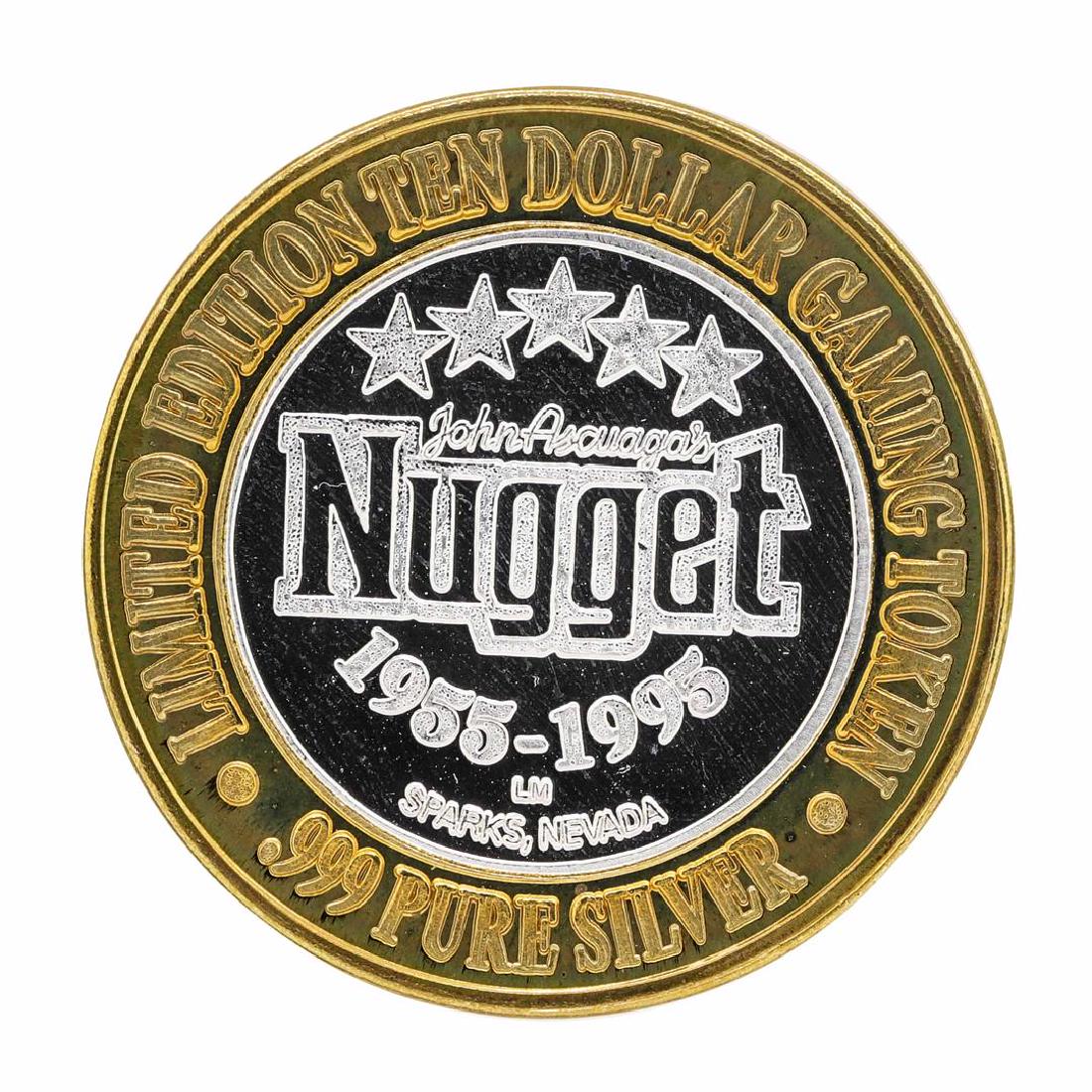 .999 Silver John Ascuagas Nugget Sparks, NV $10 Casino: One .999 Silver John Ascuagas Nugget Sparks, NV $10 Casino Gaming Token Limited Edition.