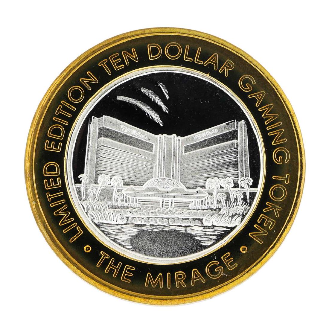 .999 Silver The Mirage Las Vegas, Nevada $10 Casino: One .999 Silver The Mirage Las Vegas, Nevada $10 Casino Limited Edition Gaming Token.