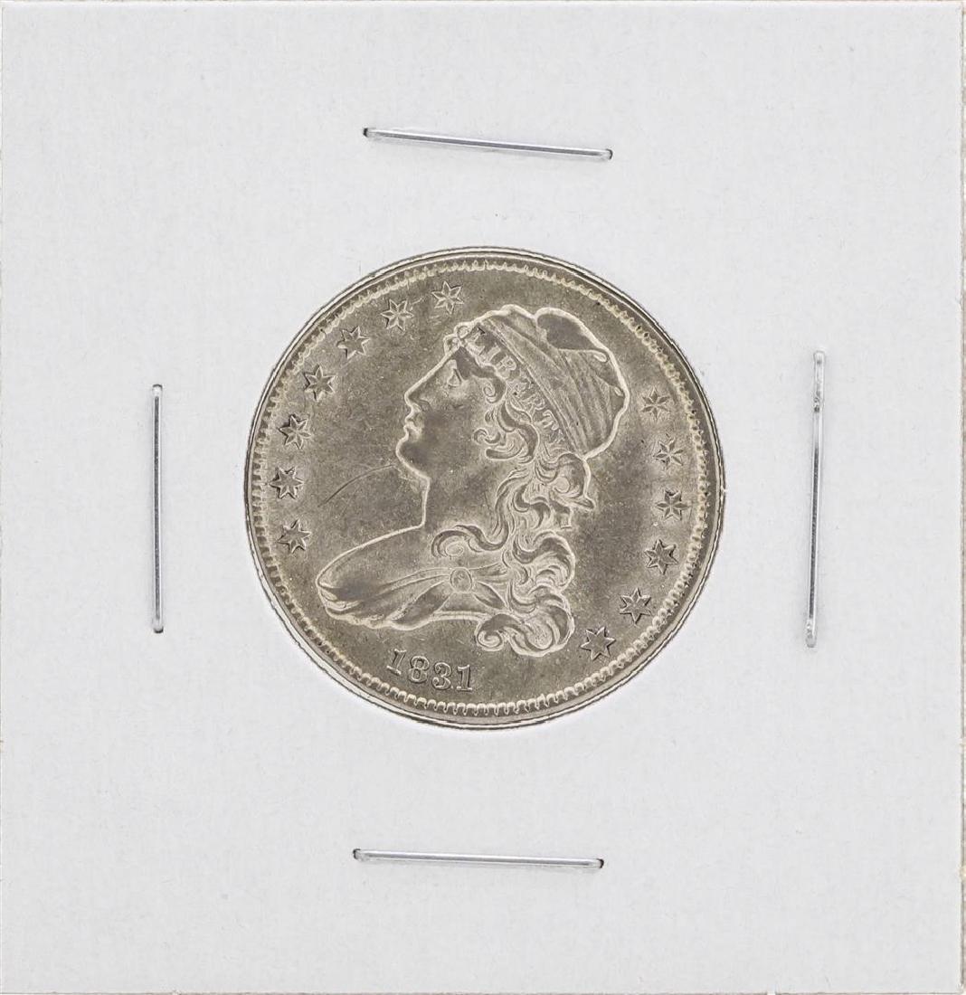 1831 Capped Bust Quarter Coin: One 1831 Capped Bust Quarter Coin.