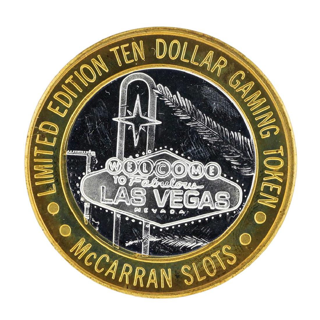 .999 Silver McCarran International Airport Las Vegas,: One .999 Silver McCarran International Airport Las Vegas, NV $10 Limited Casino Token.
