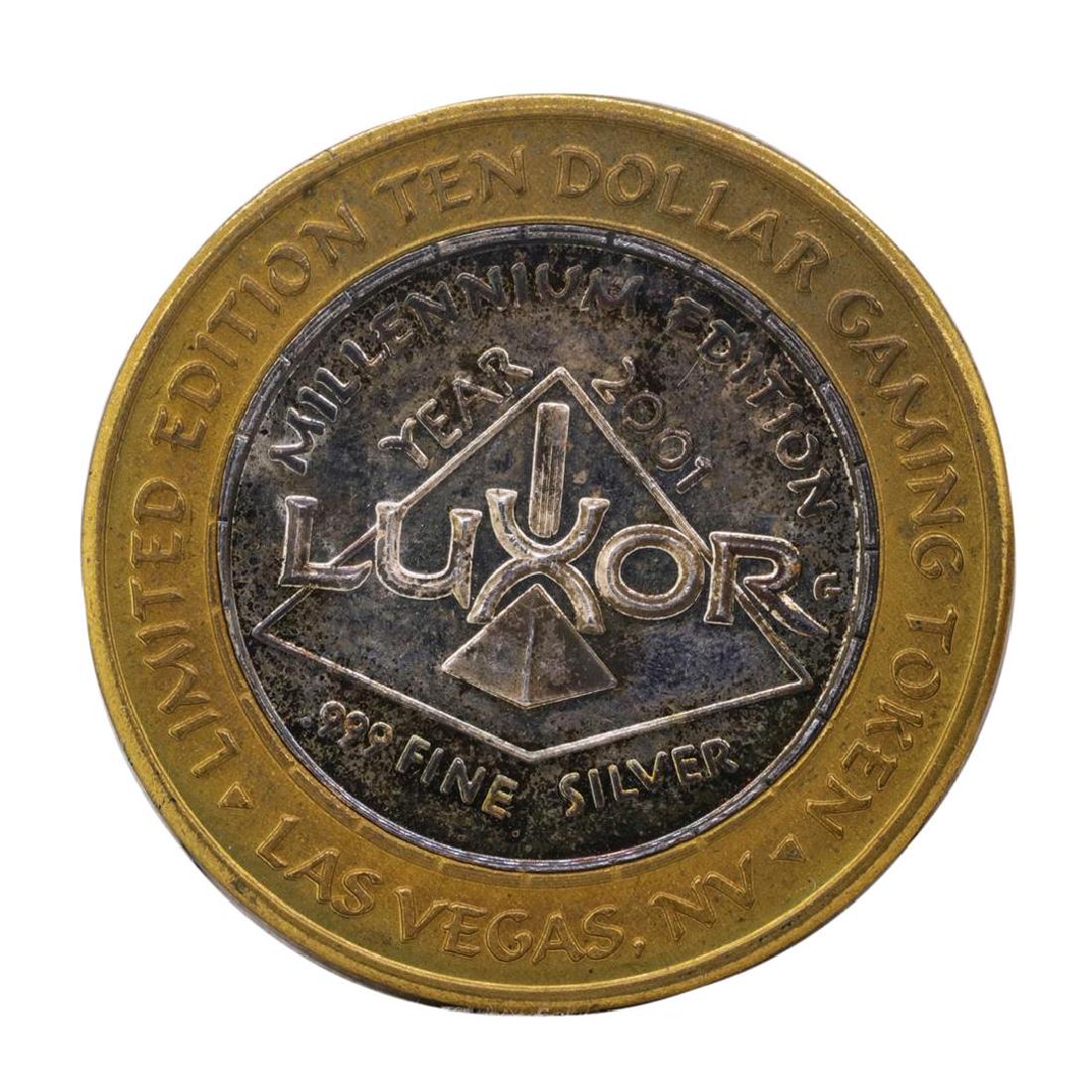 .999 Silver Luxor Las Vegas, Nevada $10 Casino Limited: One .999 Silver Luxor Las Vegas, Nevada $10 Casino Limited Edition Gaming Token.