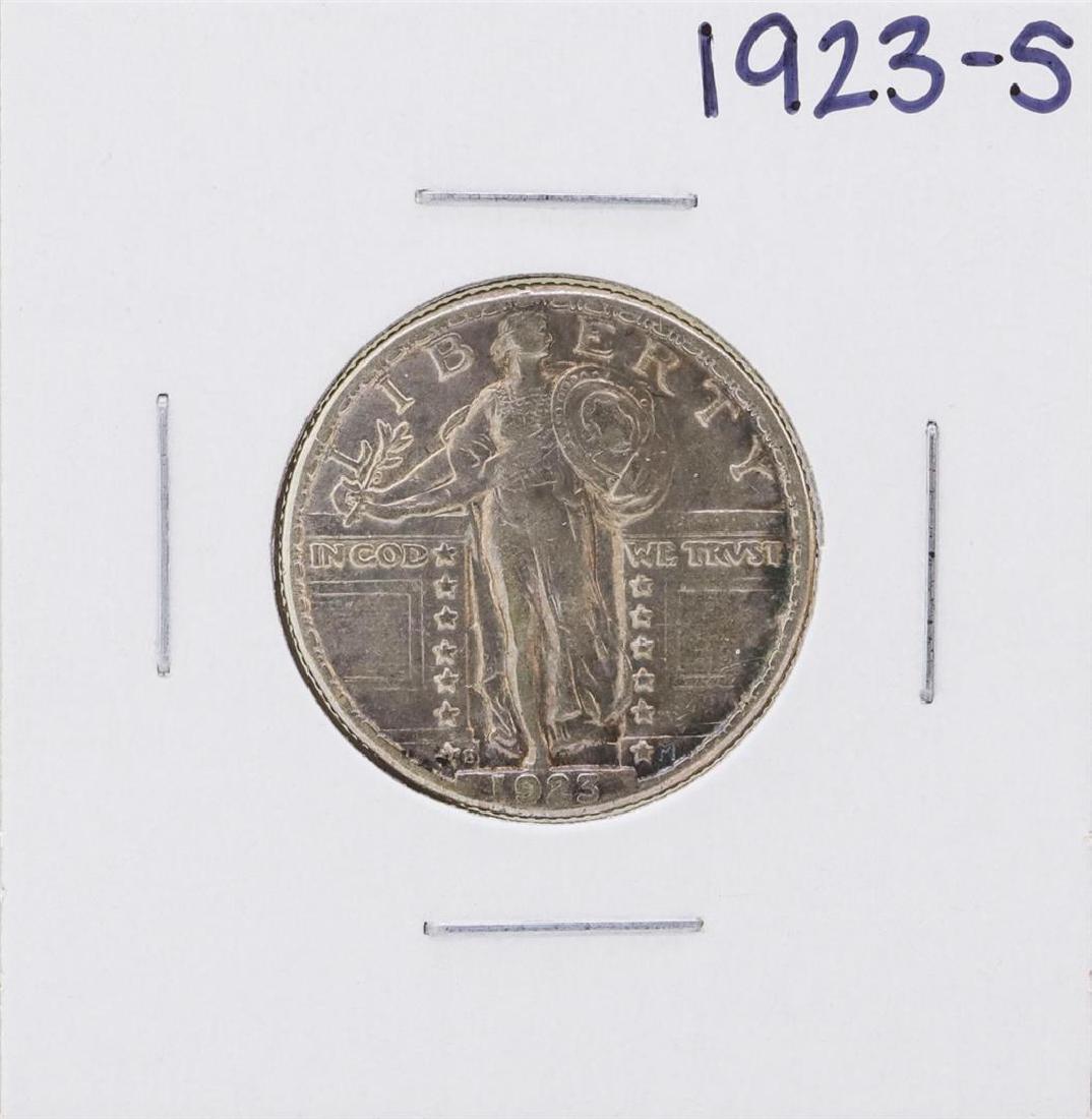 1923-S Standing Liberty Quarter Coin: One 1923-S Standing Liberty Quarter Coin.