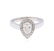 14KT White Gold 0.97 ctw Pear Shaped Diamond Engagement