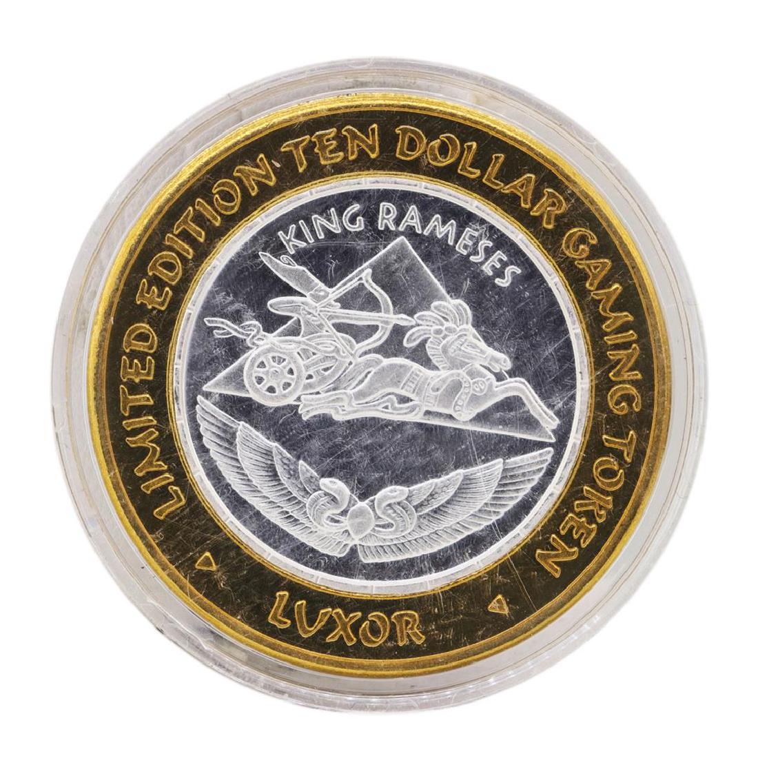 .999 Silver Luxor Las Vegas, Nevada $10 Casino Limited: One .999 Silver Luxor Las Vegas, Nevada $10 Casino Limited Edition Gaming Token.