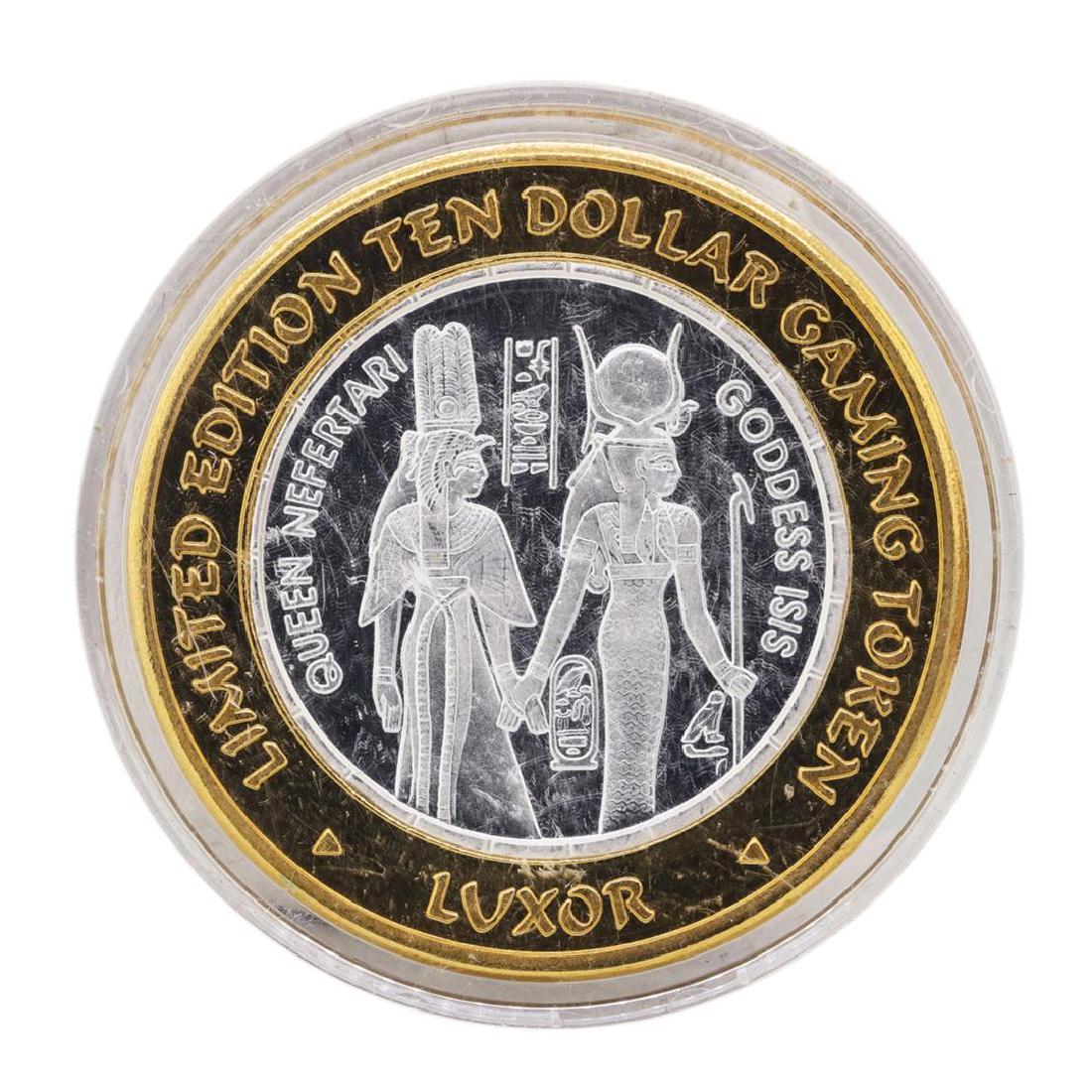 .999 Silver Luxor Las Vegas, Nevada $10 Casino Limited: One .999 Silver Luxor Las Vegas, Nevada $10 Casino Limited Edition Gaming Token.