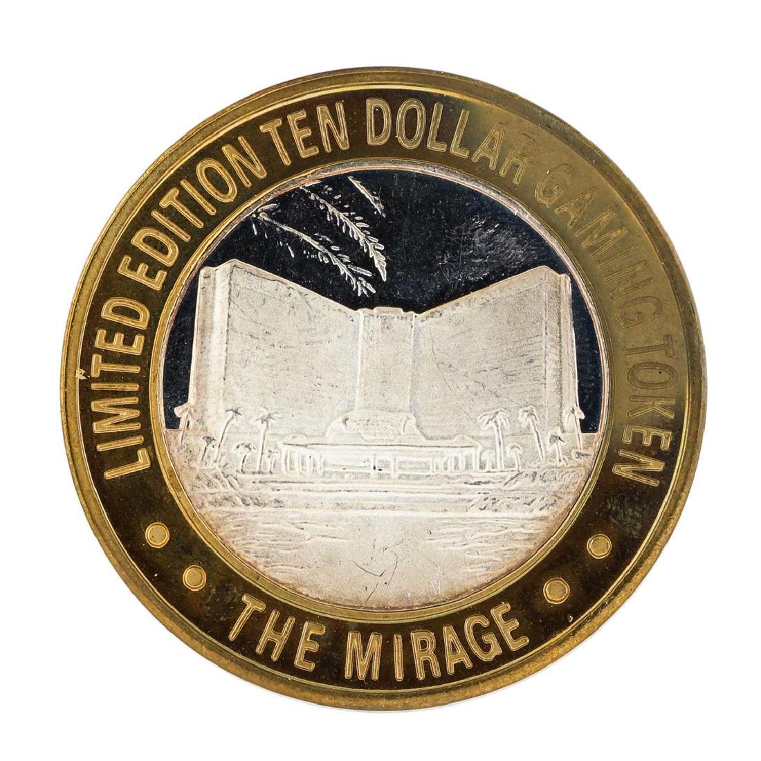 .999 Silver The Mirage Las Vegas, Nevada $10 Casino: One .999 Silver The Mirage Las Vegas, Nevada $10 Casino Limited Edition Gaming Token.