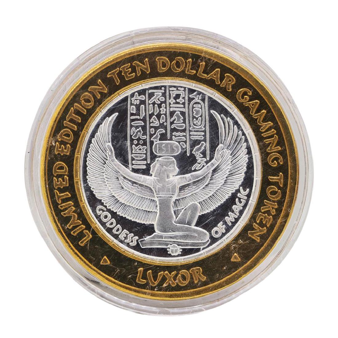 .999 Silver Luxor Las Vegas, Nevada $10 Casino Limited: One .999 Silver Luxor Las Vegas, Nevada $10 Casino Limited Edition Gaming Token.