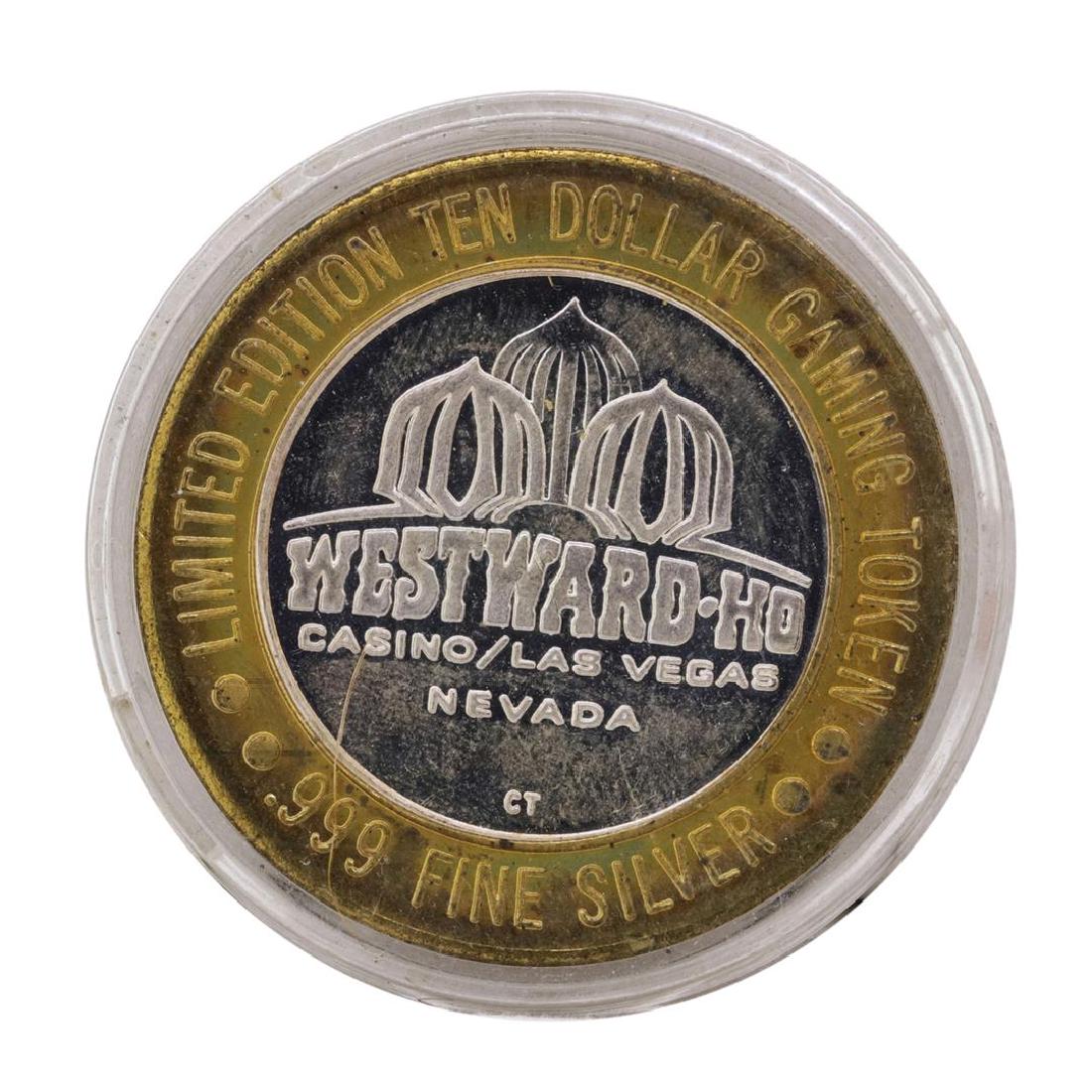 .999 Silver Westward Ho Casino Las Vegas $10 Casino: One .999 Silver Westward Ho Casino Las Vegas $10 Casino Limited Edition Gaming Token.