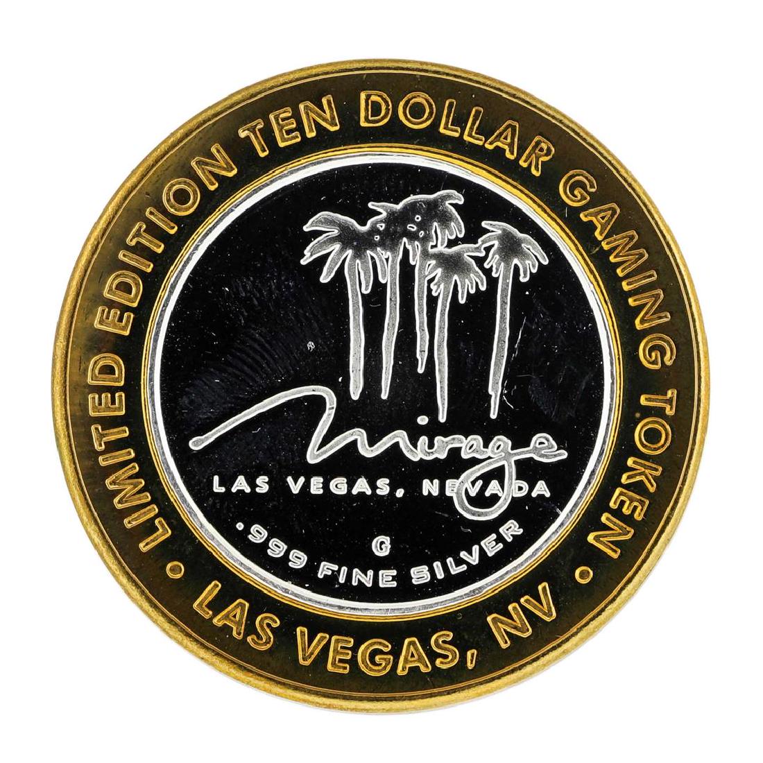 .999 Silver The Mirage Las Vegas, Nevada $10 Casino: One .999 Silver The Mirage Las Vegas, Nevada $10 Casino Limited Edition Gaming Token.