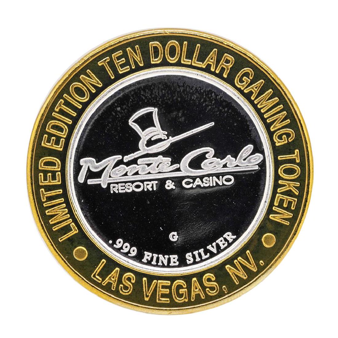 .999 Silver Monte Carlo Resort & Casino Las Vegas, NV: One .999 Silver Monte Carlo Resort & Casino Las Vegas, NV $10 Limited Edition Gaming Token.