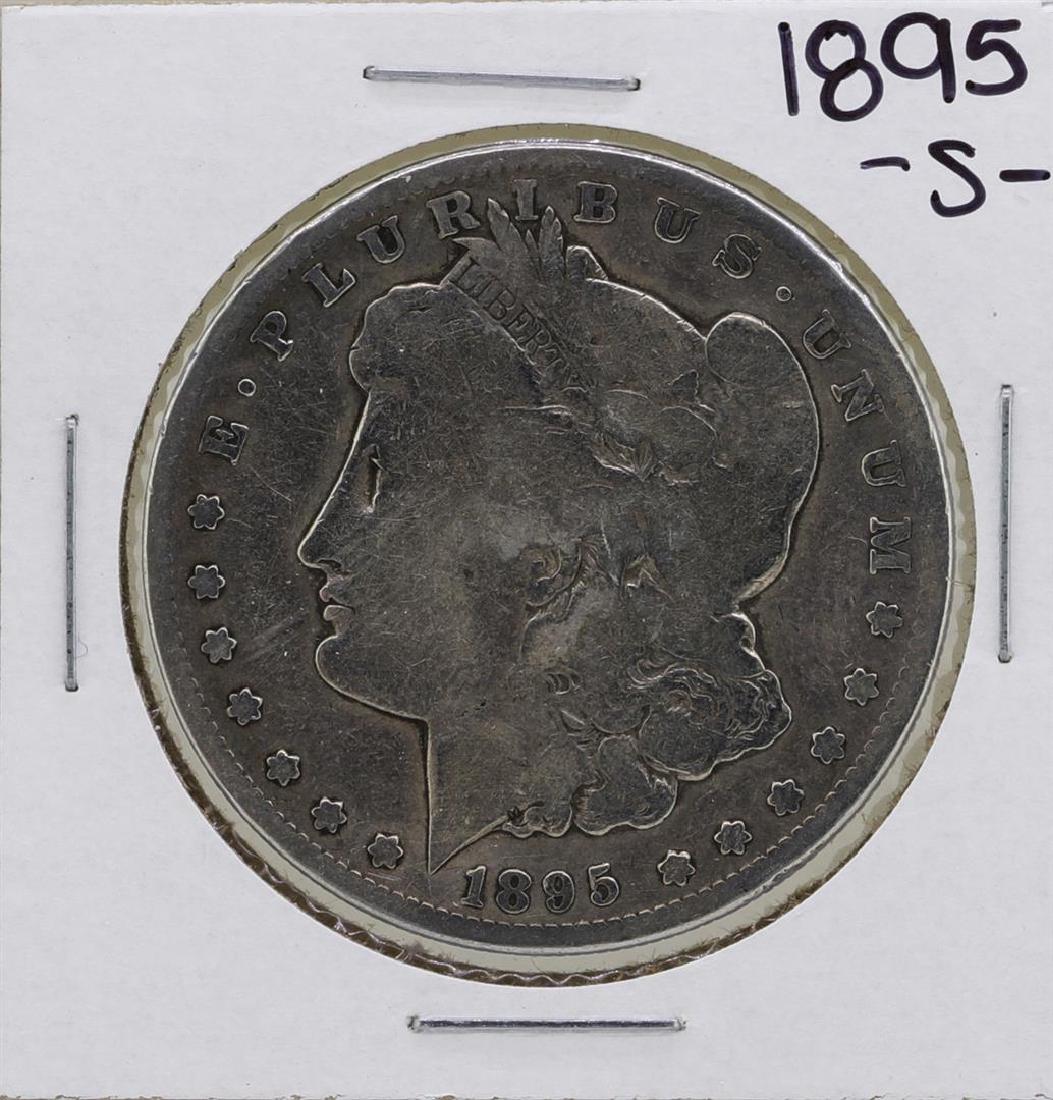 1895-S $1 Morgan Silver Dollar Coin: One 1895-S $1 Morgan Silver Dollar Coin.