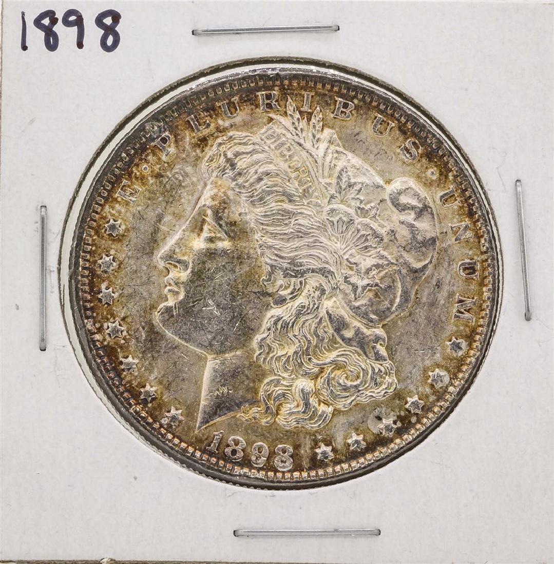 1898 $1 Morgan Silver Dollar Coin: One 1898 $1 Morgan Silver Dollar Coin.