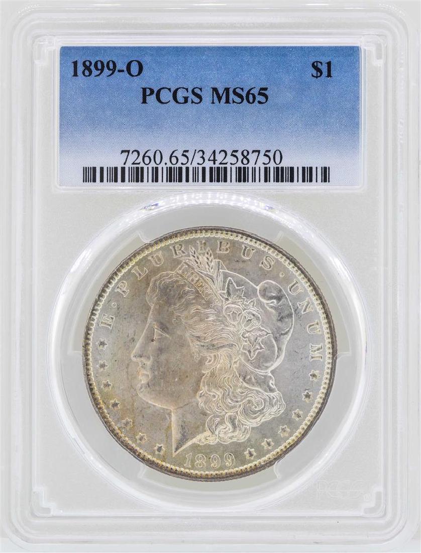 1899-O $1 Morgan Silver Dollar Coin PCGS MS65: One 1899-O $1 Morgan Silver Dollar Coin PCGS MS65. PCGS Graded.