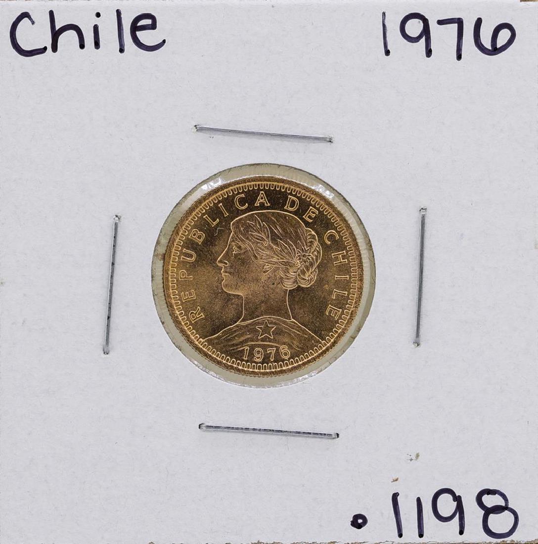 1976 Chile 20 Pesos Gold Coin: One 1976 Chile 20 Pesos Gold Coin.
