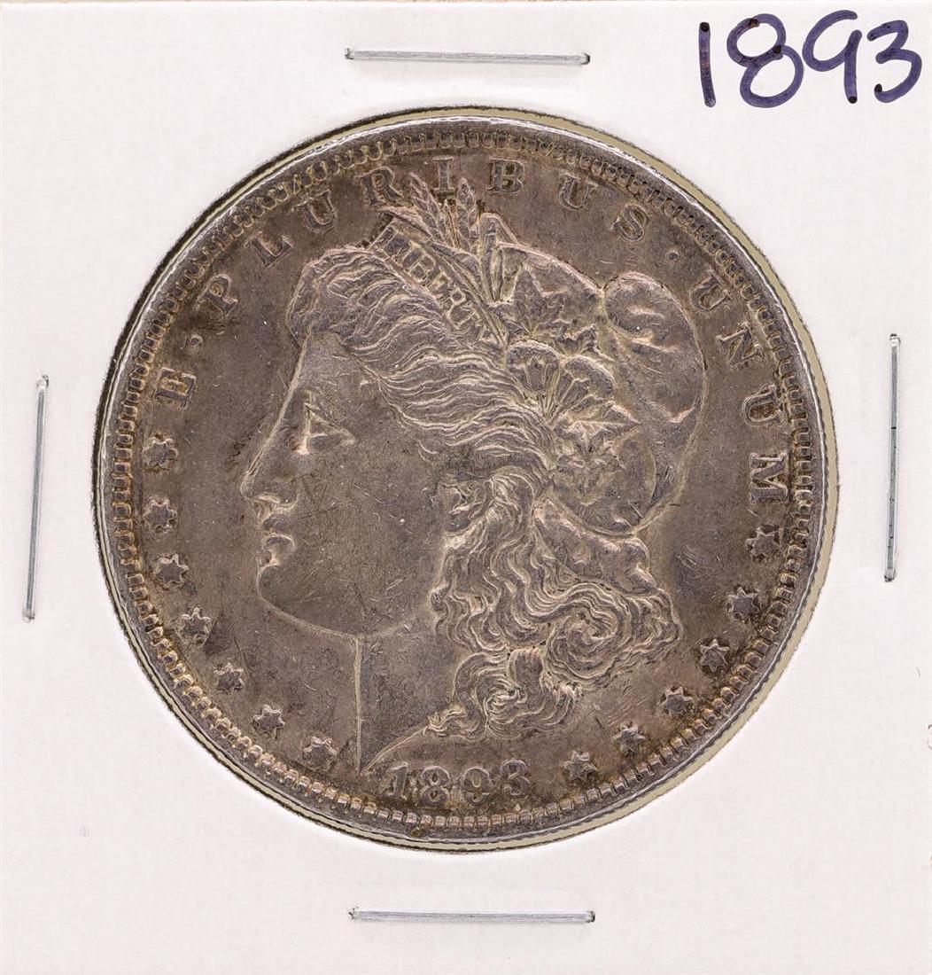 1893 $1 Morgan Silver Dollar Coin: One 1893 $1 Morgan Silver Dollar Coin.