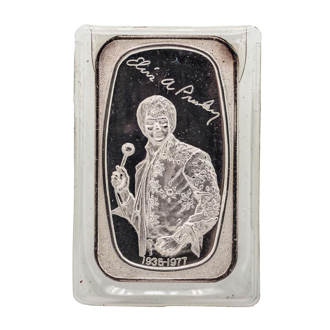 1977 Elvis Presley Dahlonega Mint 1 oz .999 Fine Silver: One 1977 Elvis Presley Dahlonega Mint 1 oz .999 Fine Silver Art Bar.
