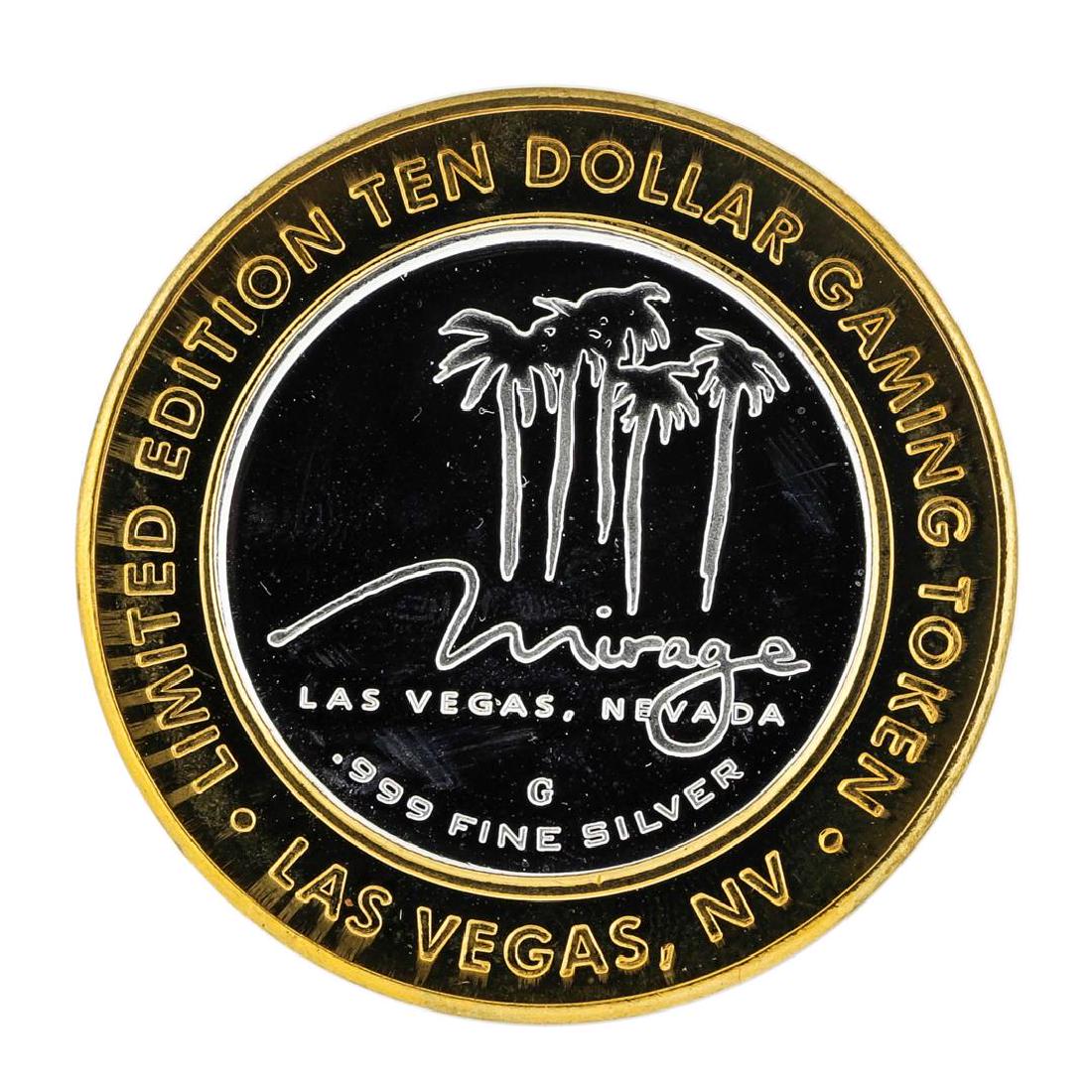 .999 Silver The Mirage Las Vegas, Nevada $10 Casino: One .999 Silver The Mirage Las Vegas, Nevada $10 Casino Limited Edition Gaming Token.