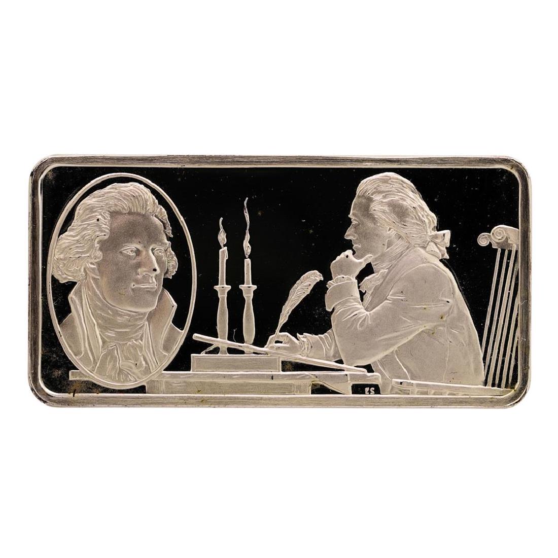 500 Grain Sterling Silver Franklin Mint 100 Greatest: One 500 Grain Sterling Silver Franklin Mint 100 Greatest Americans Ingot.