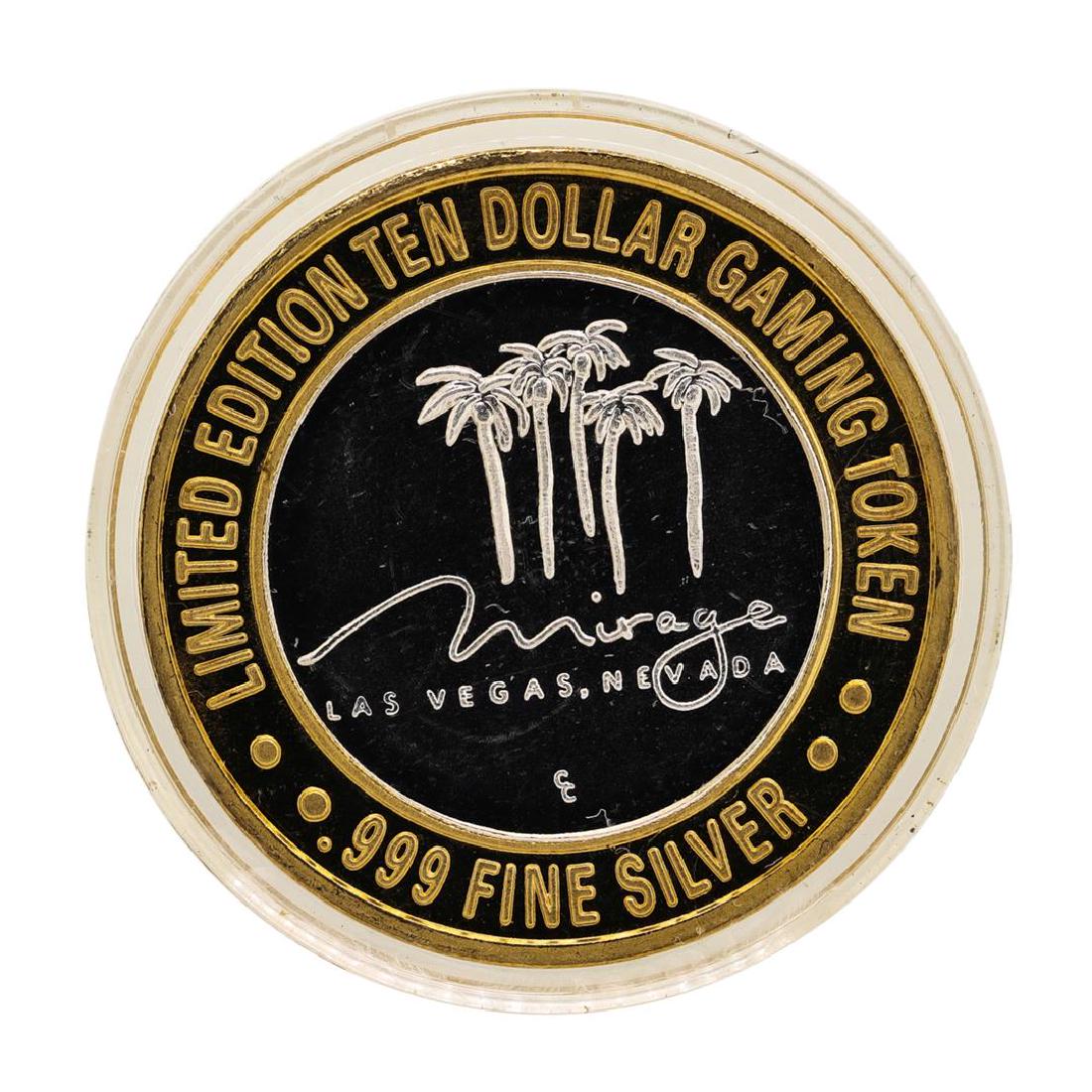 .999 Silver The Mirage Las Vegas, Nevada $10 Casino: One .999 Silver The Mirage Las Vegas, Nevada $10 Casino Gaming Token Limited Edition.