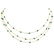 9KT Yellow Gold 5.00 ctw Emerald Three-Strand Necklace