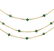 9KT Yellow Gold 5.00 ctw Emerald Three-Strand Necklace - 2