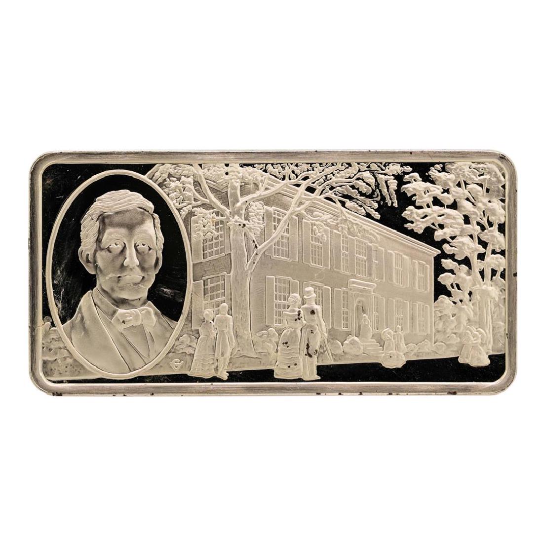 500 Grain Sterling Silver Franklin Mint 100 Greatest: One 500 Grain Sterling Silver Franklin Mint 100 Greatest Americans Ingot.