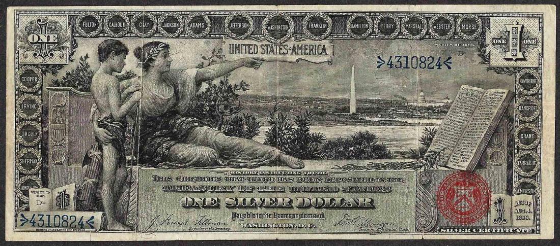 1896 $1 Educational Silver Certificate Note: One 1896 $1 Educational Silver Certificate Note.