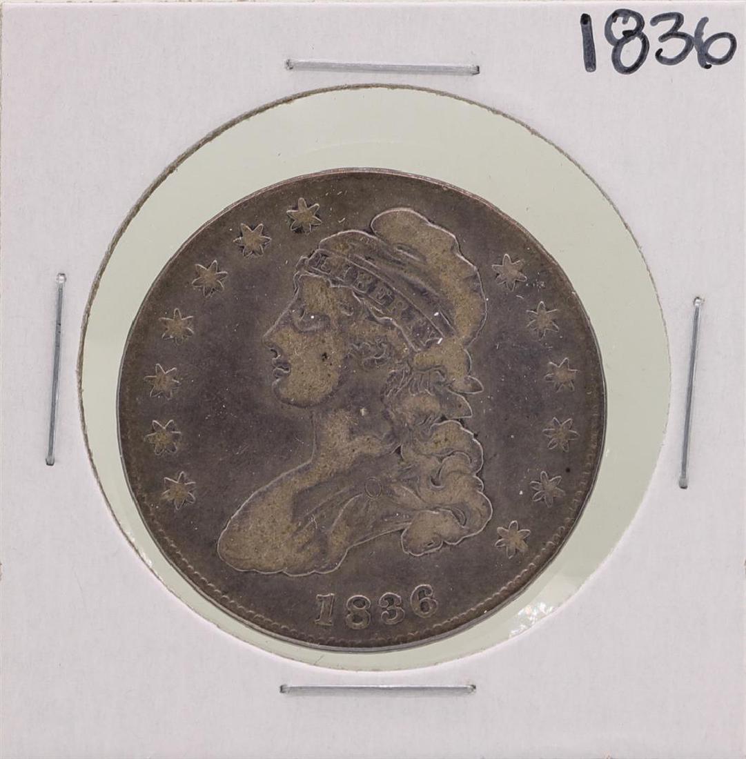 1836 Capped Bust Half Dollar Coin: One 1836 Capped Bust Half Dollar Coin.