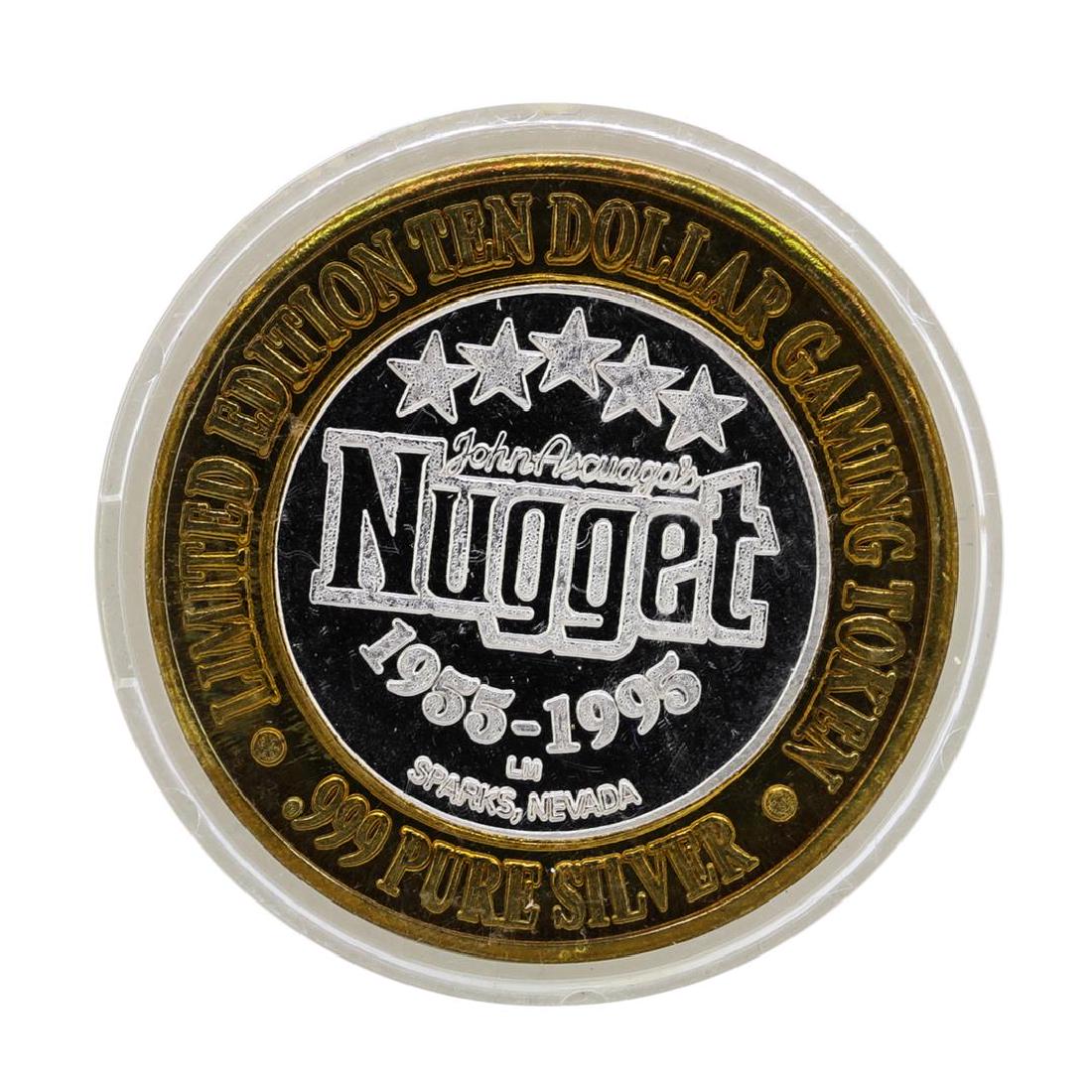 .999 Silver John Ascuaga's Sparks, Nevada $10 Limited: One .999 Silver John Ascuaga's Sparks, Nevada $10 Limited Edition Gaming Token.