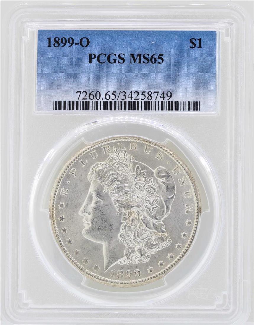 1899-O $1 Morgan Silver Dollar Coin PCGS MS65: One 1899-O $1 Morgan Silver Dollar Coin PCGS MS65. PCGS Graded.