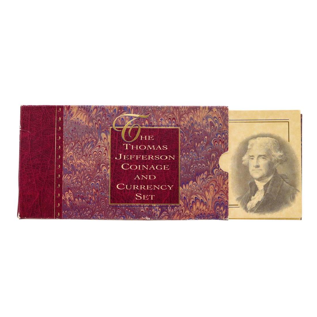 Thomas Jefferson Coinage & Currency Set: One Thomas Jefferson Coinage & Currency Set.