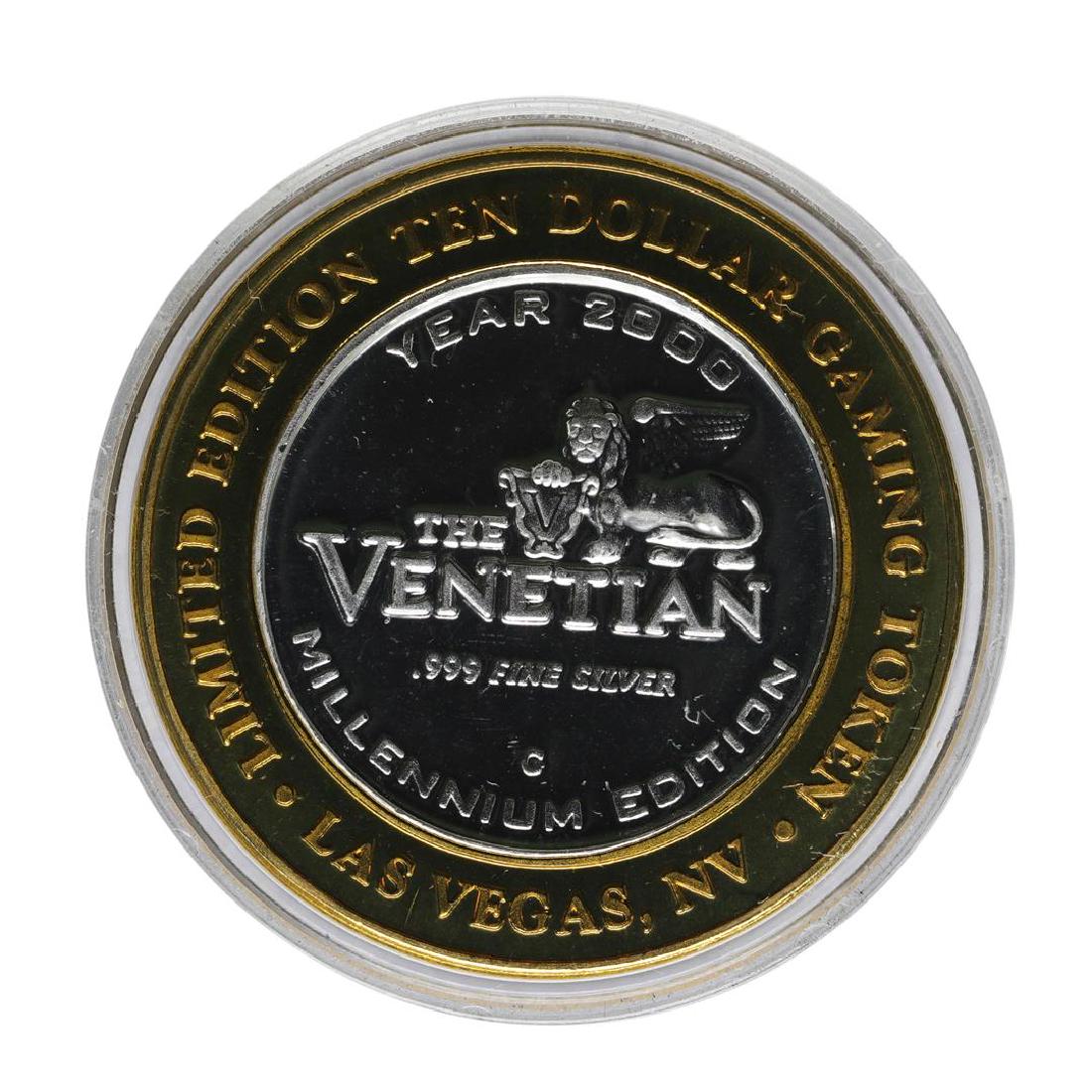 .999 Silver The Venetian Las Vegas, NV $10 Casino: One .999 Silver The Venetian Las Vegas, NV $10 Casino Limited Edition Gaming Token.