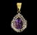 14KT Two Tone Gold 6.90 ctw Amethyst Pendant