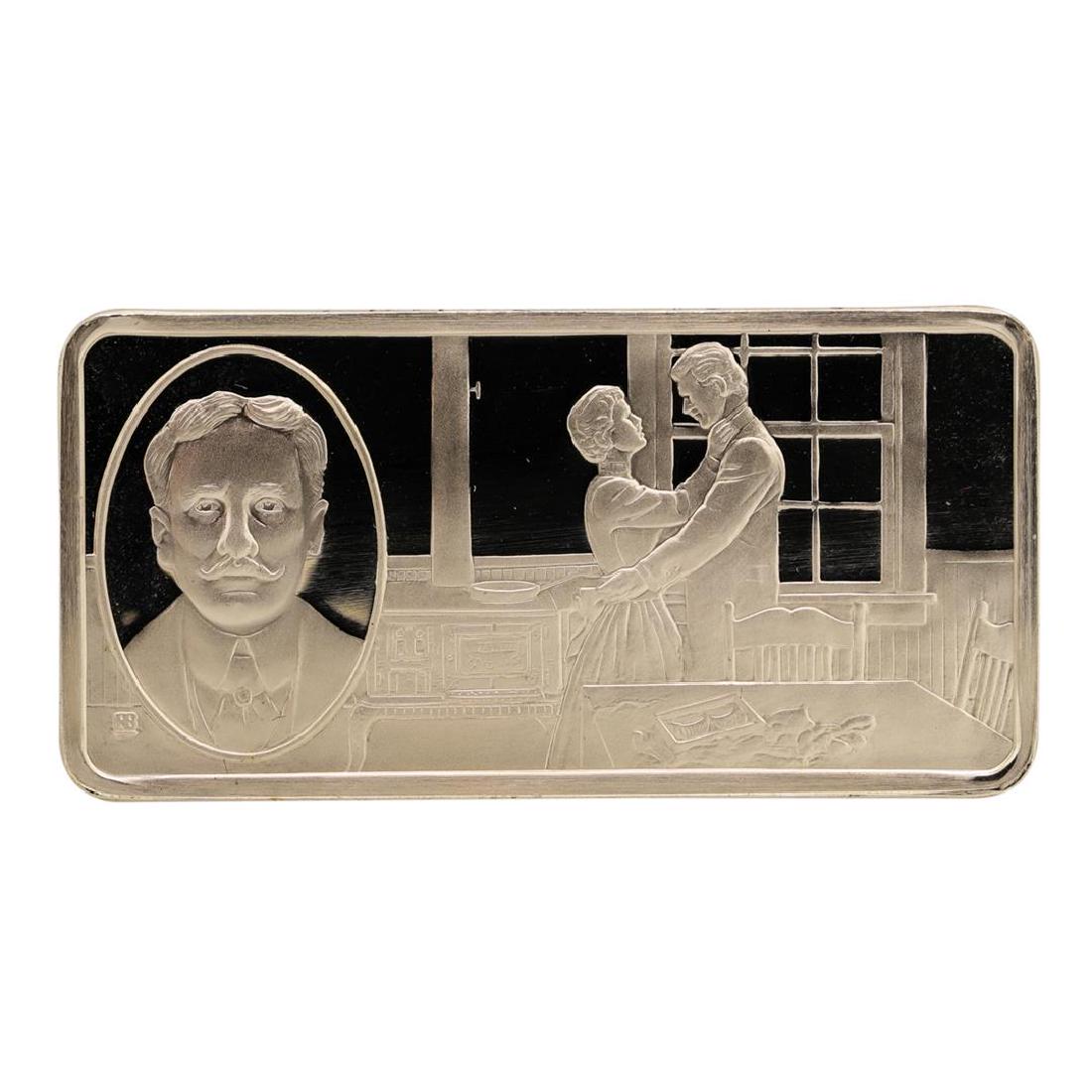 500 Grain Sterling Silver Franklin Mint 100 Greatest: One 500 Grain Sterling Silver Franklin Mint 100 Greatest Americans Ingot.