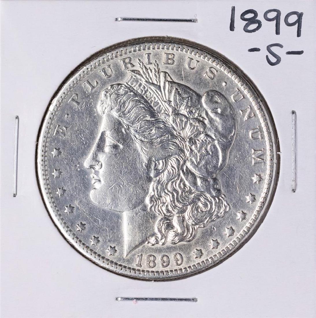1899-S $1 Morgan Silver Dollar Coin: One 1899-S $1 Morgan Silver Dollar Coin.