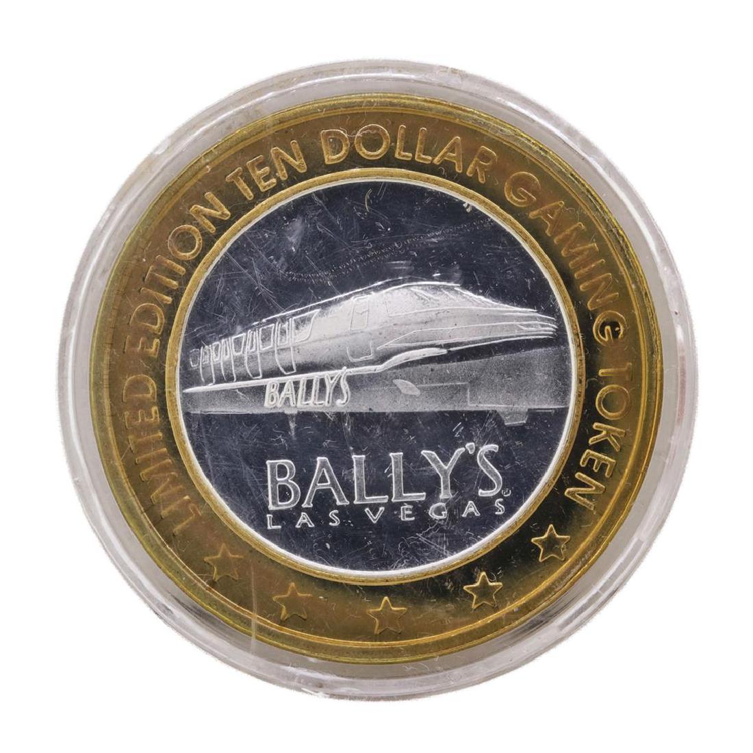 .999 Silver Bally's Las Vegas, Nevada $10 Casino: One .999 Silver Bally's Las Vegas, Nevada $10 Casino Limited Edition Gaming Token.