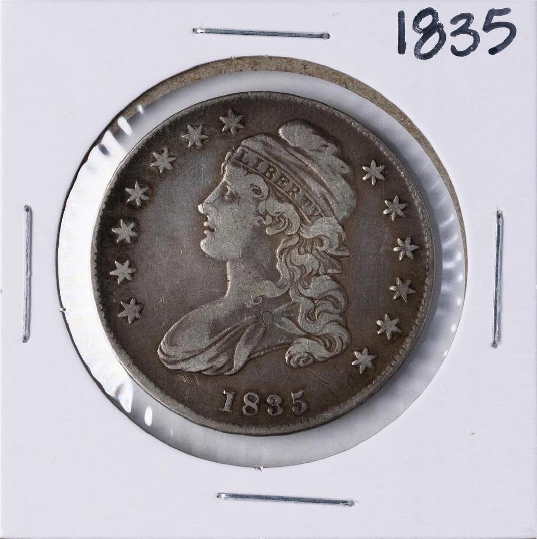 1835 Capped Bust Half Dollar Coin: One 1835 Capped Bust Half Dollar Coin.