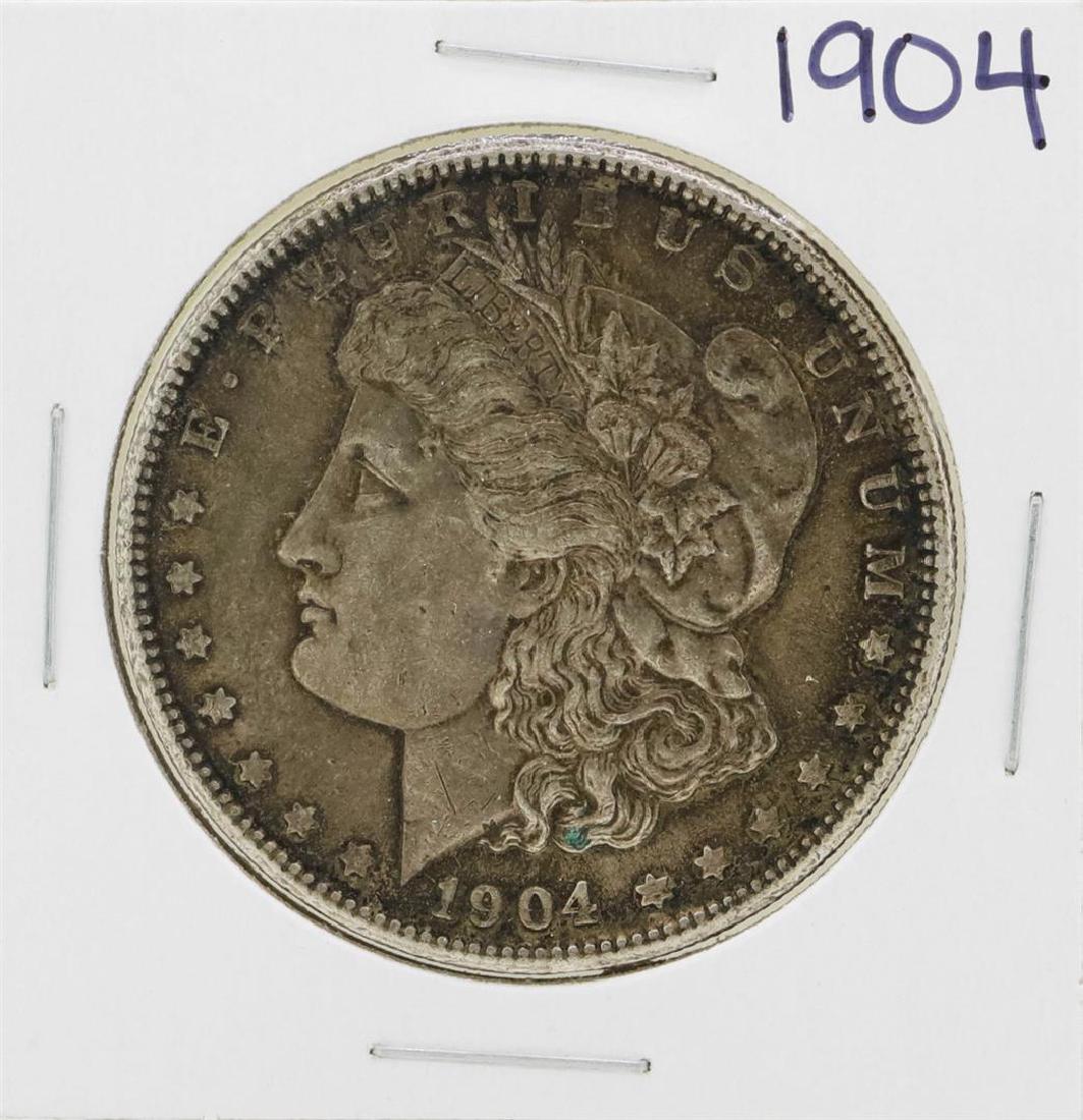 1904 $1 Morgan Silver Dollar Coin: One 1904 $1 Morgan Silver Dollar Coin.