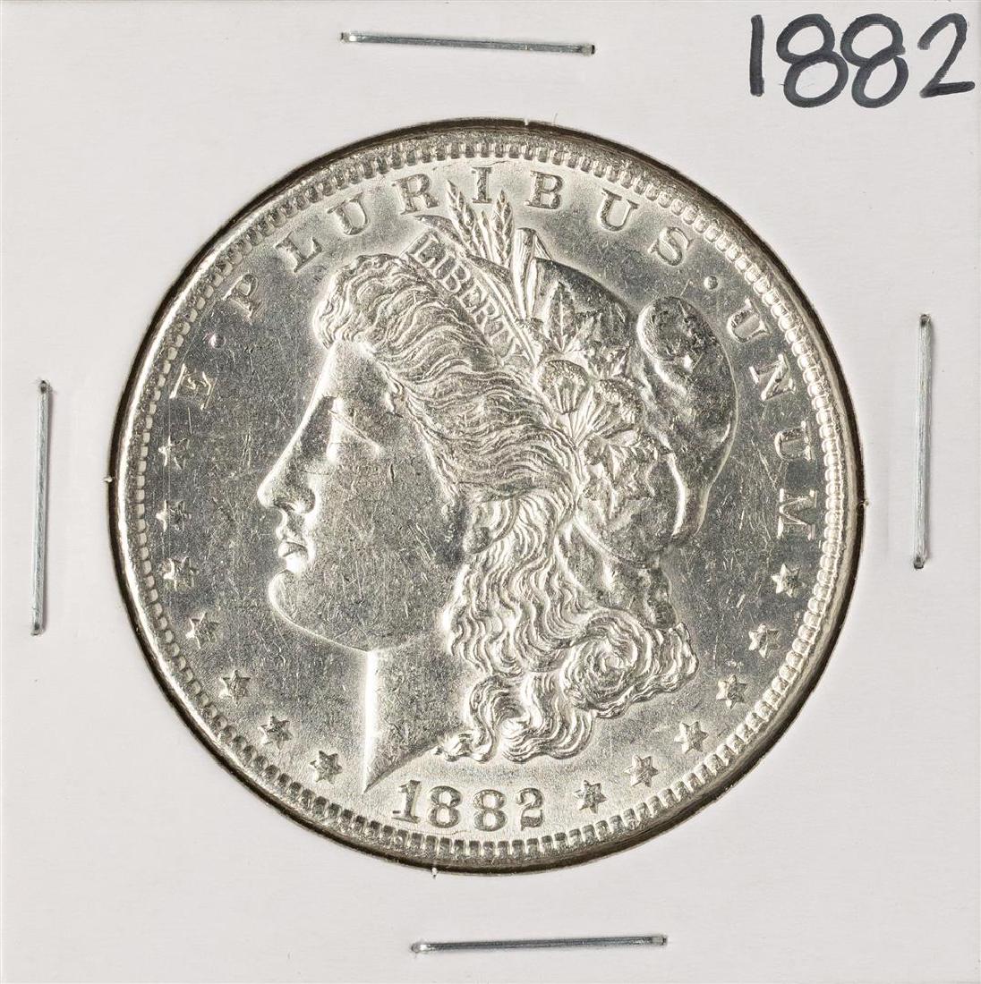 1882 $1 Morgan Silver Dollar Coin: One 1882 $1 Morgan Silver Dollar Coin.