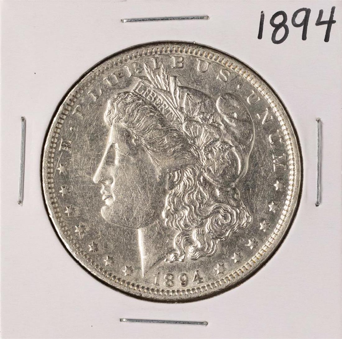 1894 $1 Morgan Silver Dollar Coin: One 1894 $1 Morgan Silver Dollar Coin.