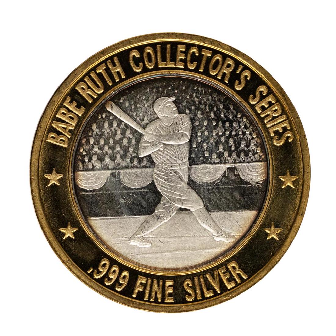 .999 Silver Babe Ruth Collector's Series $10 Casino: One .999 Silver Babe Ruth Collector's Series $10 Casino Limited Edition Gaming Token.