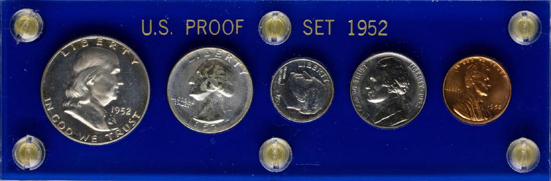 1952 (5) Coin Proof Set: One 1952 (5) Coin Proof Set.