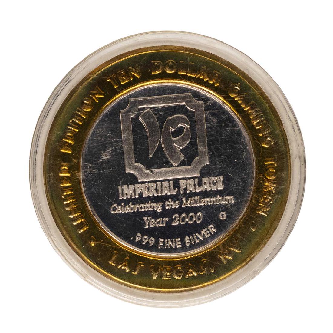 .999 Fine Silver Imperial Palace Las Vegas, Nevada $10: One .999 Fine Silver Imperial Palace Las Vegas, Nevada $10 Limited Edition Gaming Token.