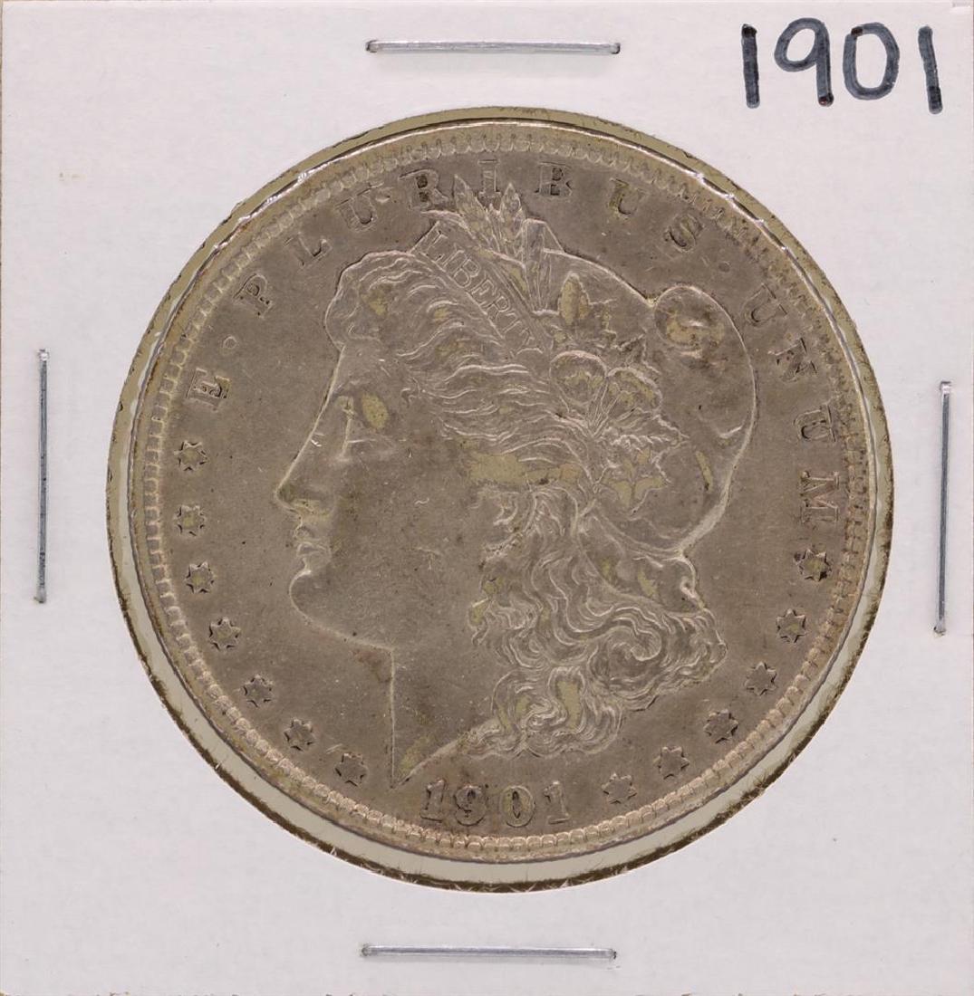 1901 $1 Morgan Silver Dollar Coin: One 1901 $1 Morgan Silver Dollar Coin.