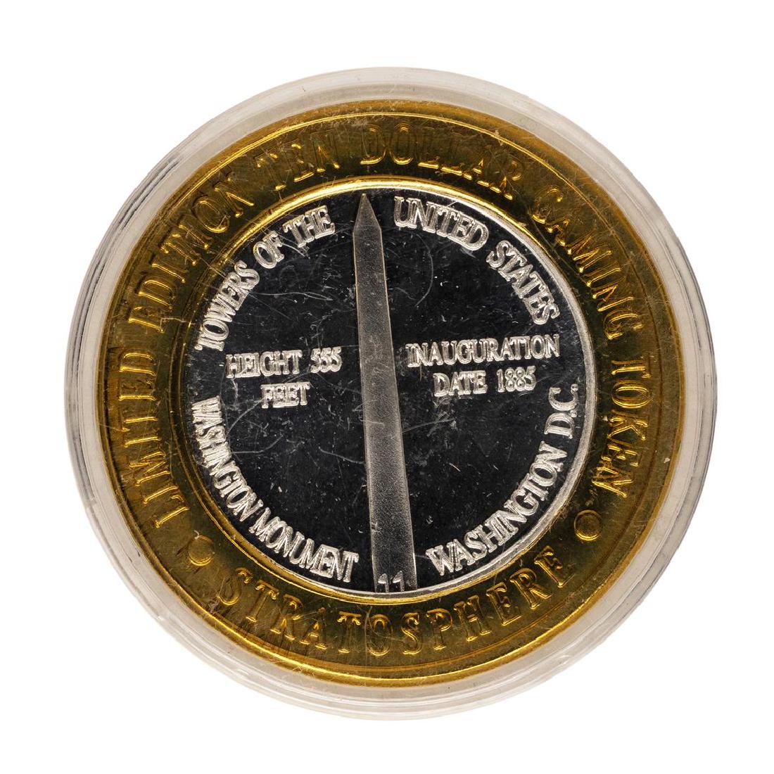.999 Fine Silver Stratosphere Las Vegas, Nevada $10: One .999 Fine Silver Stratosphere Las Vegas, Nevada $10 Limited Edition Gaming Token.