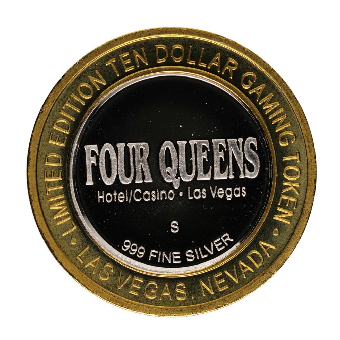 .999 Fine Silver Four Queens Casino Las Vegas $10: One .999 Fine Silver Four Queens Casino Las Vegas $10 Limited Edition Gaming Token.