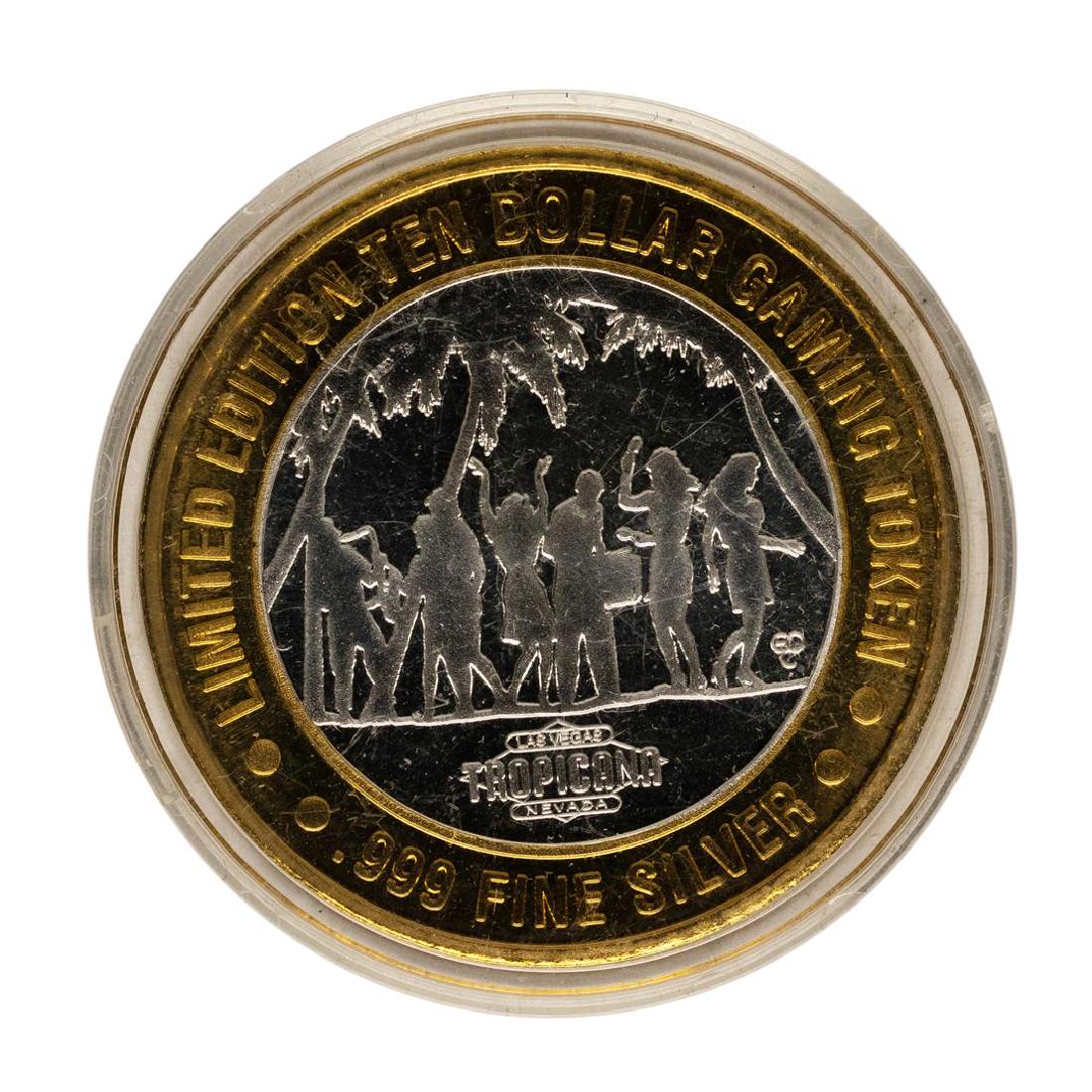 .999 Fine Silver Tropicana Casino Las Vegas, NV $10: One .999 Fine Silver Tropicana Casino Las Vegas, NV $10 Limited Edition Gaming Token.