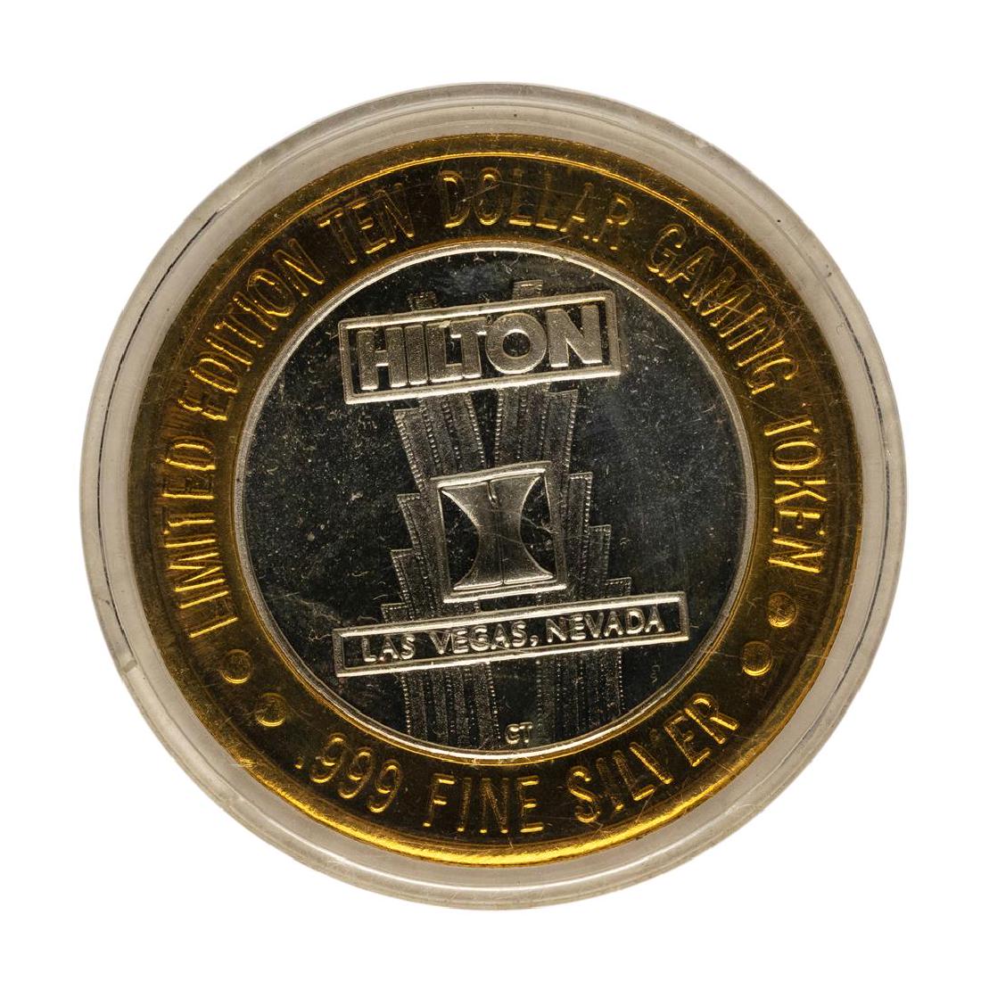 .999 Fine Silver Hilton Las Vegas, NV $10 Limited: One .999 Fine Silver Hilton Las Vegas, NV $10 Limited Edition Gaming Token.