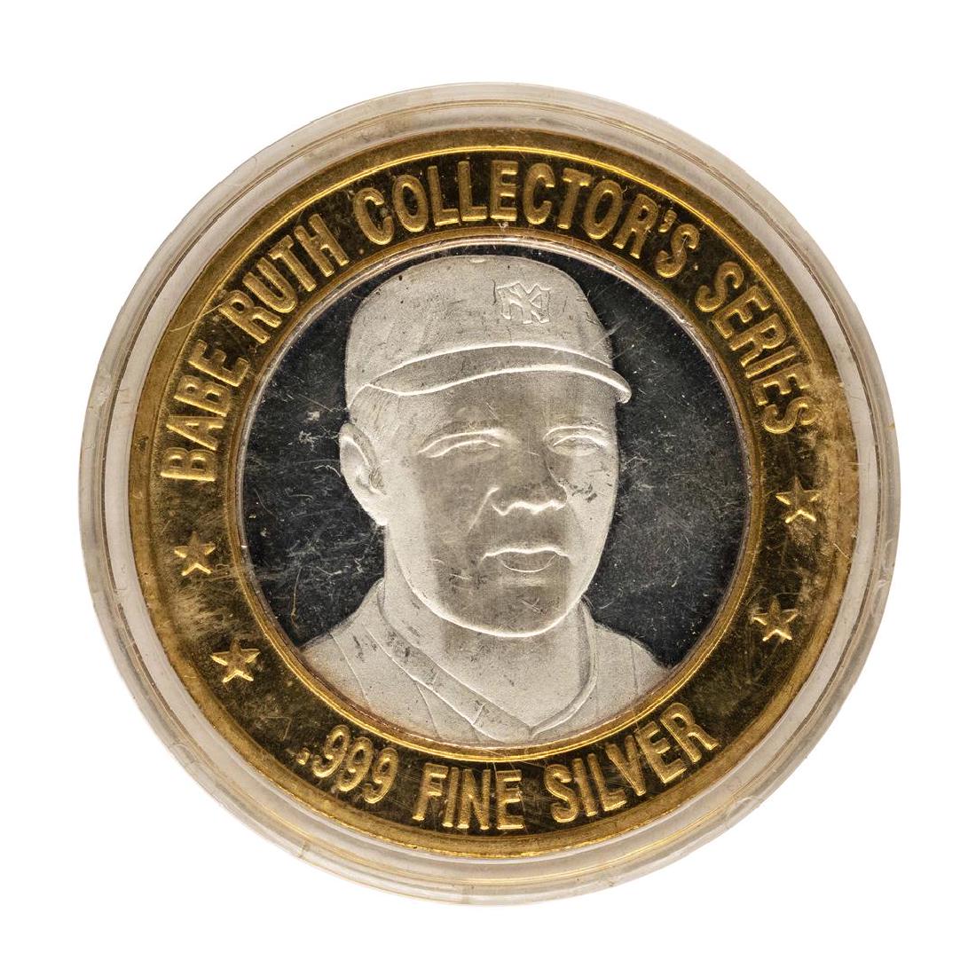 .999 Silver Babe Ruth Collector's Series $10 Casino: One .999 Silver Babe Ruth Collector's Series $10 Casino Limited Edition Gaming Token.