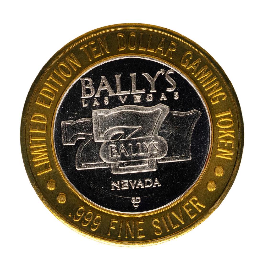 .999 Fine Silver Bally's Las Vegas, Nevada $10 Limited: One .999 Fine Silver Bally's Las Vegas, Nevada $10 Limited Edition Gaming Token.